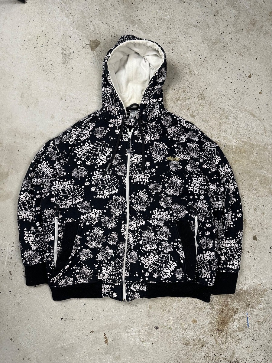 Vintage Y2K Akademiks Head Cracks Boxy Fit Zip Hoodie XXL Vintage Y2K Akademiks Head Cracks Boxy Fit Zip Hoodie XXL