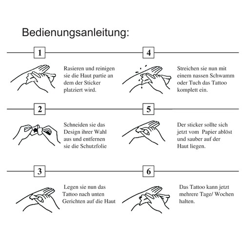 4 Stk Katze Schmetterling Temporäre Tattoos Aufkleber Klebetattoos - SteadyINK - Bild 6 von 7