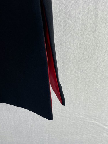 Kasper 2P Skirt Black Pencil Red Accent on Slit EUC (W4738-M10) - Picture 5 of 7