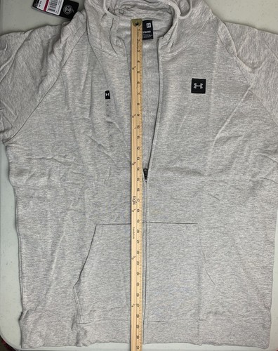 Under Armour Mens Jacket XXXL 3XL Gray Long Sleeve Full Zip Hoodie Cold Gear New - Picture 13 of 14