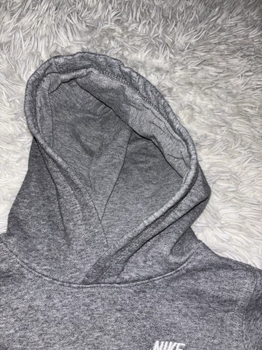 Nike kids sz. 6 classic gray logo hoodie. Great quality, cute - Picture 2 of 7