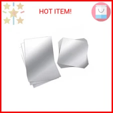 BBTO 9 Pieces Mirror Adhesive Craft Mirrors Shatterproof Sheet Small Mirror Tile