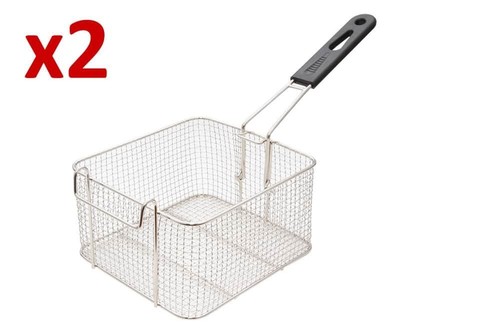 2 Bratkorb kommerzielle Fritteuse Chip Fisch Mitnehmen 210x180x110mm - Bild 1 von 4