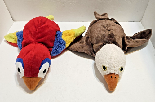 Dream Int'l Hand Puppets Bald Eagle Parrot Plush 11" Made to Love Made to Hug - Picture 2 of 10
