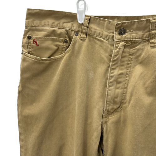 Polo Ralph Lauren 650 Straight Pants Cotton Brown Chinos Size 36x34 - Picture 4 of 14
