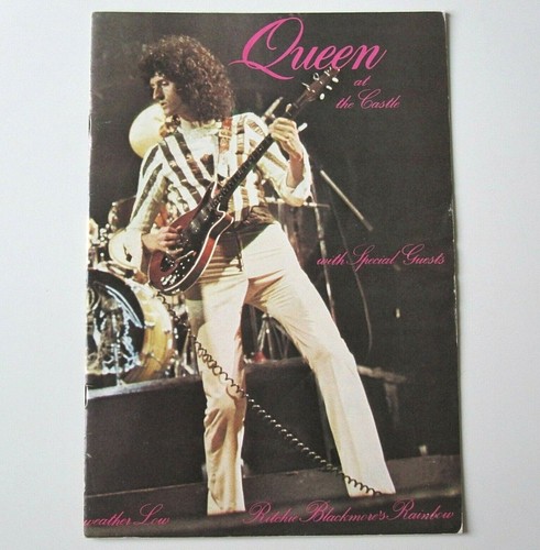 Queen At The Castle 1976 Cardiff UK offizielles Konzert Tour Programm Buch (sehr guter Zustand+)
