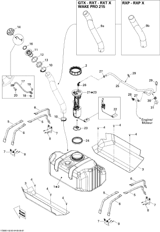 RXT 215'09 OEM (Fuel-System) FUEL PUMP ASS'Y | INCLUDES 21 RXT 215'09 OEM (Fuel-System) FUEL PUMP ASS'Y | INCLUDES 21