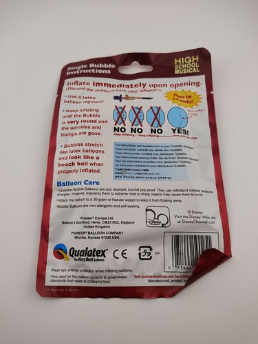 Globo Qualatex Bubbles High School Musical! 22 pulgadas! Disney! HSM  - Imagen 4 de 4