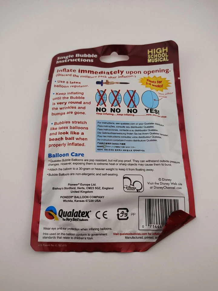 Globo Qualatex Bubbles High School Musical! 22 pulgadas! Disney! HSM  Foto 4 de 4