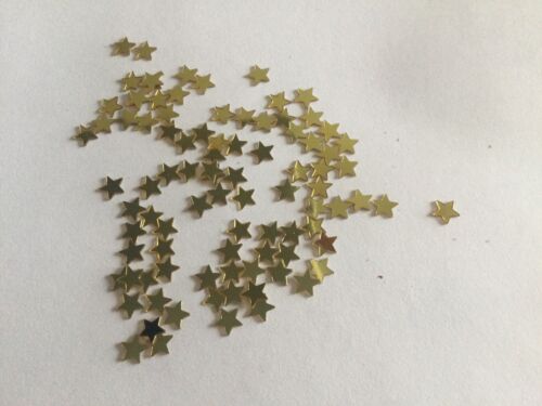 100 5mm. GOLD METALLIC STAR Confetti Table Art Craft Decoration UK - Afbeelding 1 van 2