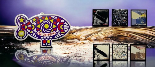 Espositore da appendere Led Zeppelin Record Store 2014 Atlantic Records LEGGI TUTTO *RARO* - Foto 3 di 6