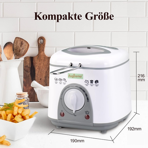 Augosoma Friggitrice Ad Olio 850-950 W, Friggitrice Elettrica Piccola 1 Litri Co - Foto 5 di 12