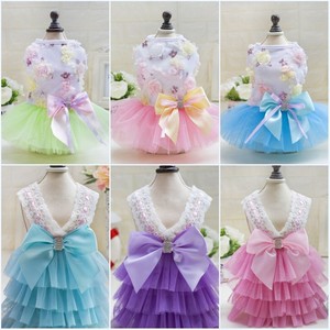 Summer-Cute-Pet-Dog-Bowknot-Lace-Skirt-Party-Tutu-Dress-Puppy-Cat-Clothes-US