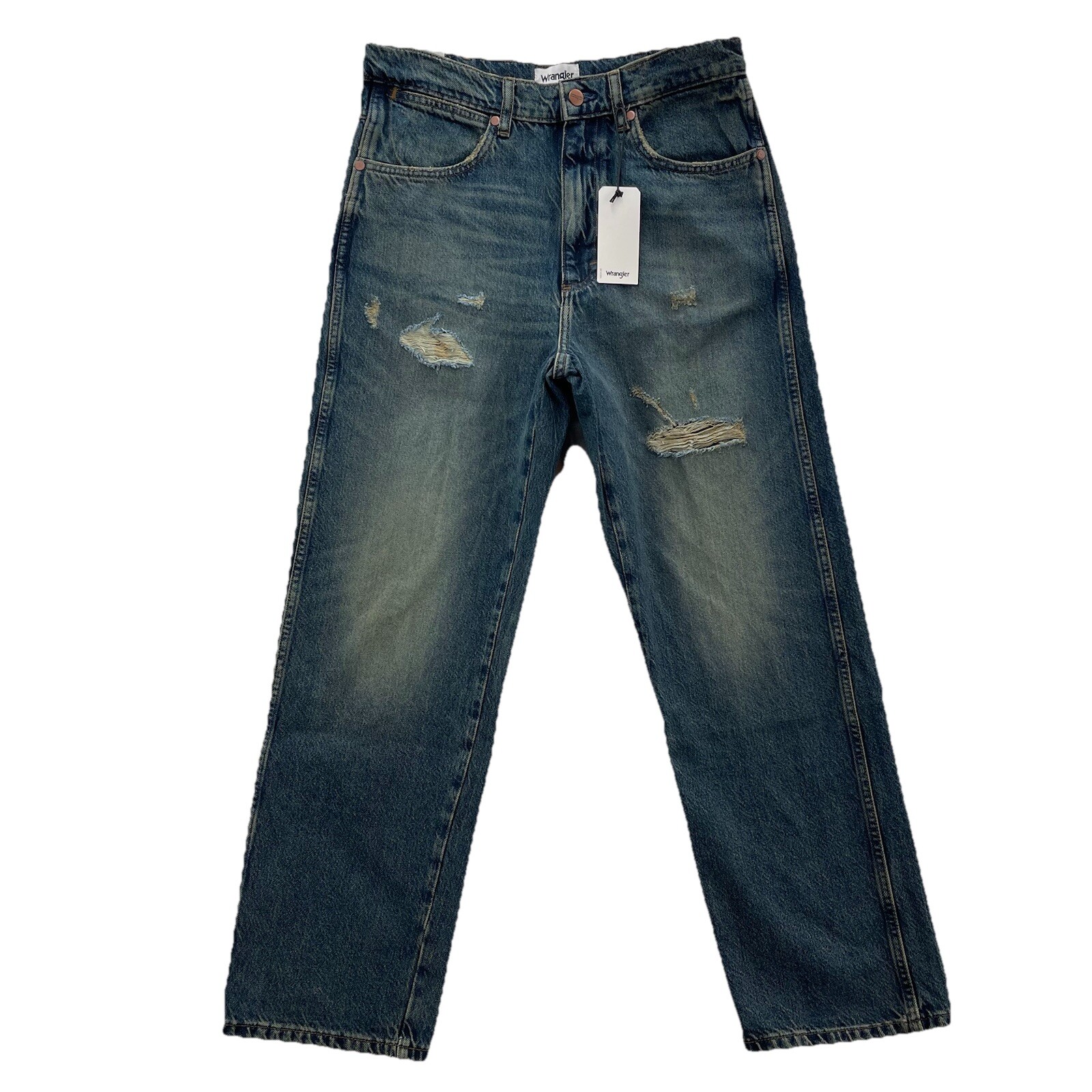 Men's 29x32 Blue Loose Fit Distressed American Workwear Deni