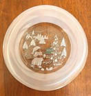 Mikasa Walther-Glas 'Christmas Story' Frosted Glass Embossed Plate West Germany