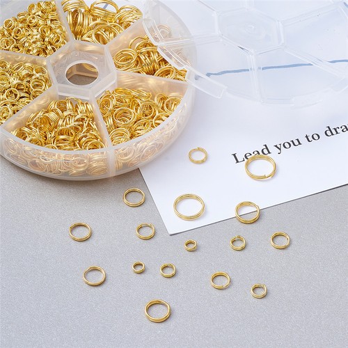 1 Karton 4mm/5mm/6mm/7mm/8mm/10mm Golden Eisen Doppel Gemischt Spaltringe Biegeringe - Bild 6 von 10