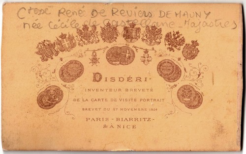 Cdv.Comtesse René De Reviers De.née Cécile De Castellane Majastres.Photo Disdéri - Bild 2 von 2