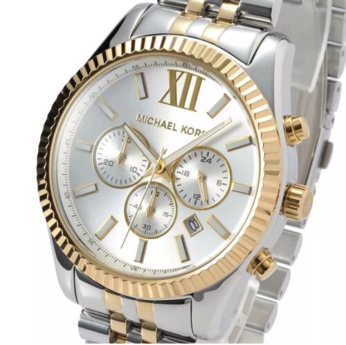 Michael Kors MK8344 Men's Two-Tone Lexington Watch - Picture 2 of 9