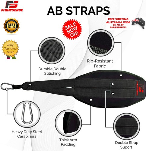 Ab Sling Arm Straps for Weightlifting, Abdominal Hanging, Pull Crunch, Gym, Heav - Picture 22 of 24