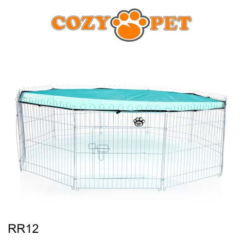 Rabbit Run Galvanised Cozy Pet Play Pen Guinea Pig Dog Playpen Puppy Cage Hutch - Picture 150 of 167