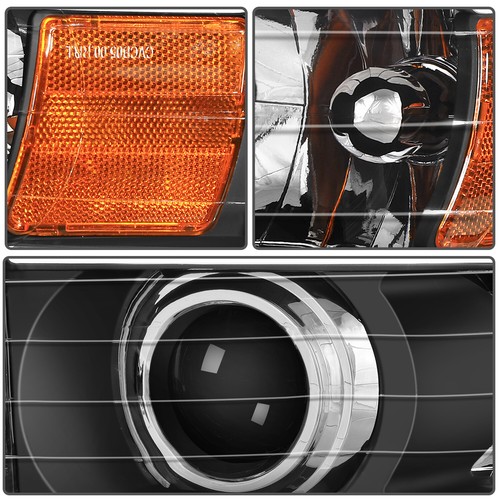 Headlights For 2002-2005 Dodge Ram Front Headlamps Pair Black - Foto 8 di 9