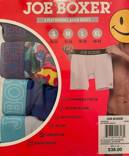 Herren Joe Boxer 4er Pack PERFORMANCE Stretch Boxershorts Unterwäsche S M L XL $ 38 Neu mit Etikett - Bild 12 von 19