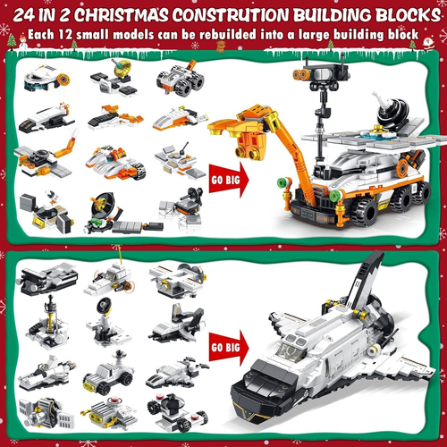 Advent Calendar 2024 for Kids Teens, 24 Days STEM Space Explorer Rover & Space S - Picture 2 of 8