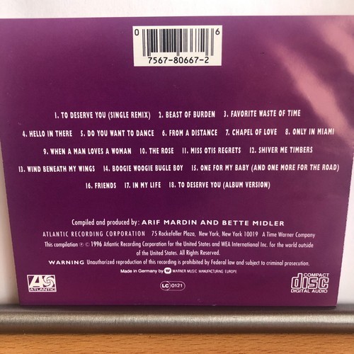 BETTE MIDLER - Experience The Divine - Greatest Hits - CD 1996 - Bild 2 von 3