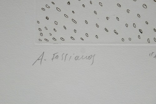 Alekos/Alecos Fassianos (Greece), Orig.-Radierung 1996, signiert, e.a., la plage - Bild 4 von 5