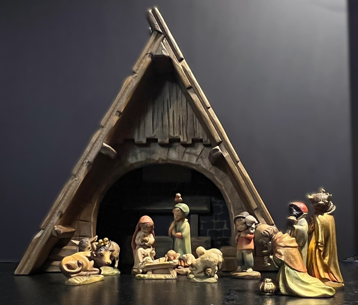 アンリ人形　ANRI 12㎝　【Girl with Lamb nativity】 イタリア ANRI(アンリ) Juan FERRANDIZ(ホアンフェランディス