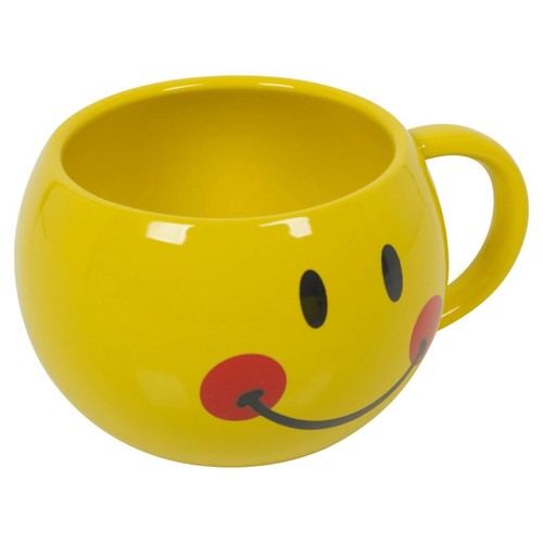 Zak Designs Ceramic Coffee Mugs Tea Cups Smiley Face Happy Gift Pack 35cl Emoji - Picture 10 of 13