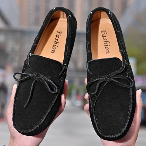 Leather Men's Casual Shoes Loafers Breathable Flats Walk Driving Shoes Moccasins - Picture 16 of 34