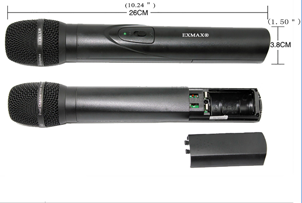 Exmax TS-6800 vFh doble canal Recargable Micrófono Inalámbrico De Mano Mano Mano d85dd6 Exmax TS-6800 vFh doble canal Recargable Micrófono Inalámbrico De Mano Mano Mano d85dd6