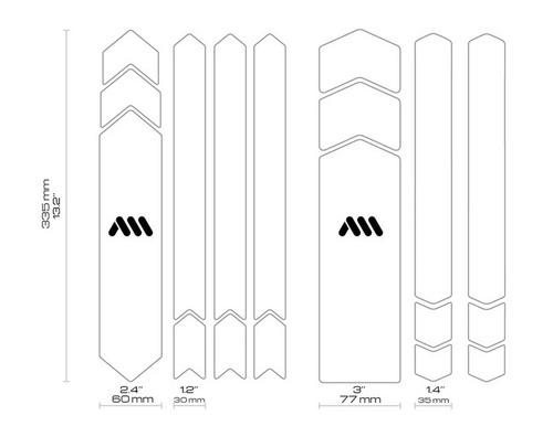 All Mountain Style AMS Frame Guard Full Protection- Zebra (White) - Picture 4 of 5