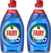 2xFairy Washing Up Liquid Platinum Antibacterial Eucalyptus 383ml Free Post UK