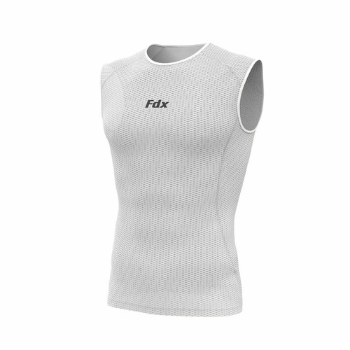 FDX Mens Sleeveless Cool Mesh Base Layer Lightweight Running fitness Cycling Top - Picture 5 of 8