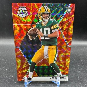 Jordan Love Rookie Reactive Orange Prizm 2020 Panini Mosaic #211 Packers