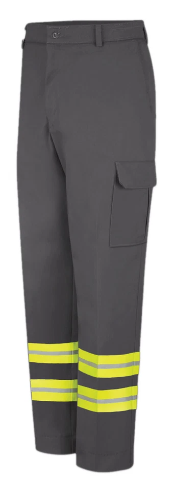 Red Kap Reflective Cargo Pocket Safety Hi Vis Work Pants Industrial Uniform - Image 3 of 4