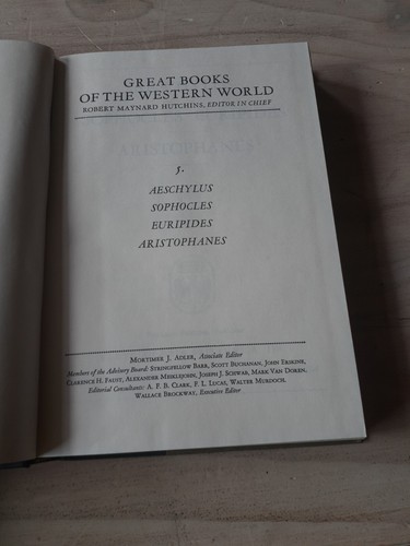 Aeschylus Sophocles Euripides Aristophanes Vol 5 Britannica The Great Books 1952 - Picture 2 of 7