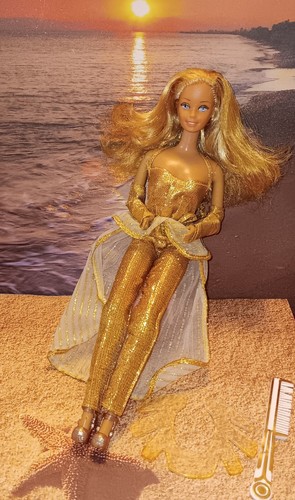 Rare 80 Golden Dream Barbie #1874 W/ Orig Hair Style Mold Comb added Shoes - Picture 3 of 7