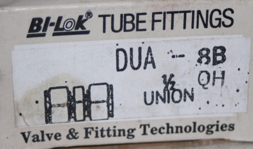 1/2" Tube x 1/2" Tube Brass Union Fitting  Bi-Lok DUA-8B - Picture 6 of 6