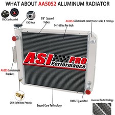 3 Core Aluminum Radiator Fit Hyster Yale Forklift H45-65XM WITH 2.6L PERKINS