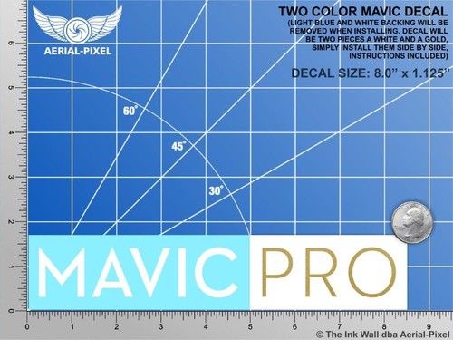 DJI Mavic Pro finestra bianco e oro / custodia adesivo decalcomania FPV quadricottero drone UAV - Foto 2 di 3