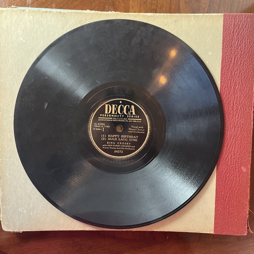 Bing Crosby Merry Christmas Vinyl LP 78 Record COVER 1945 Decca A-550 AND 3 Disc - Picture 6 of 15