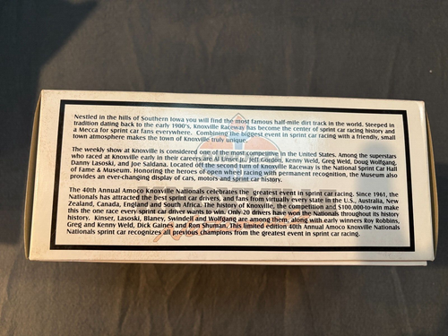 40th ANNUAL KNOXVILLE NATIONALS AMOCO RACING 1/18 GMP DIE CAST SPRINT CAR - Picture 9 of 9