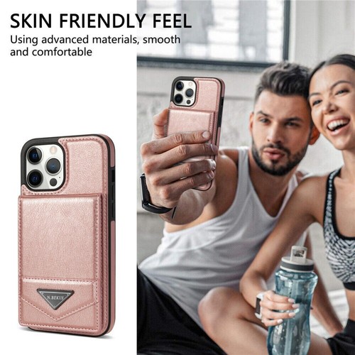 For iPhone 16 15 15 14 Pro Max Plus RFID Leather Wallet Card Case Flip Cover - Picture 34 of 79