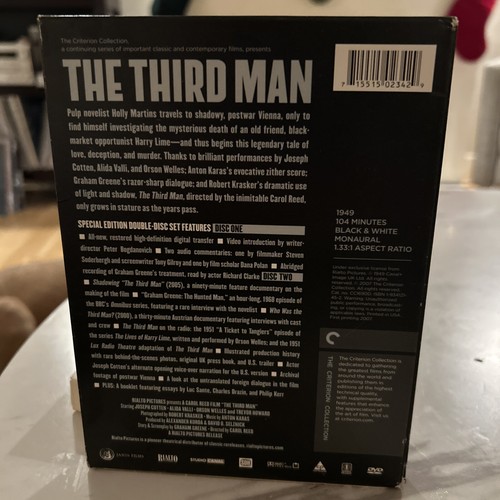 The Third Man DVD Box Set Criterion Collection - Imagen 2 de 3