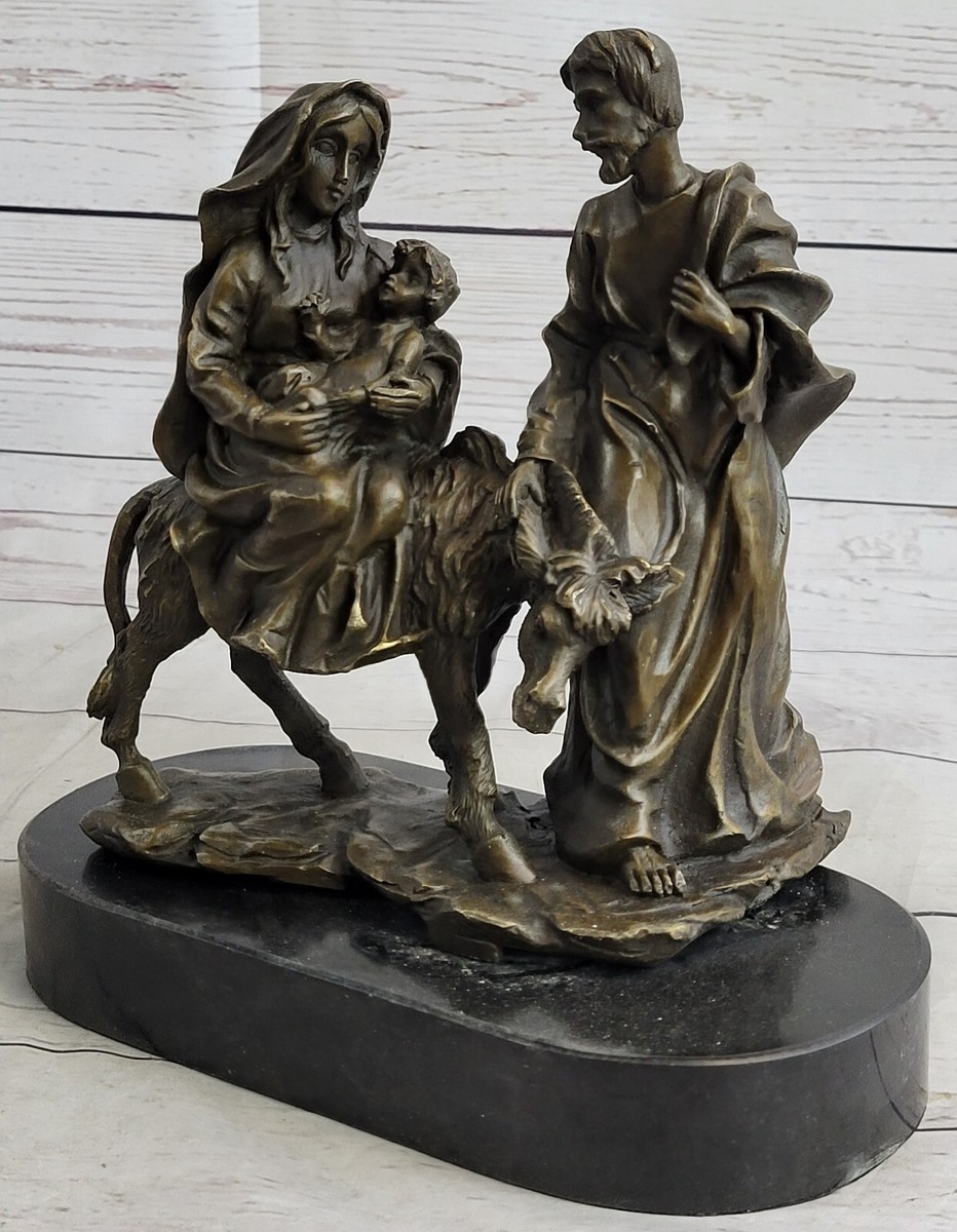 LYFT 【完売品】VINTAGE STATUE Y GRAPHIC Joseph and Mary Carrying Baby Jesus on a Mule Christmas Religious