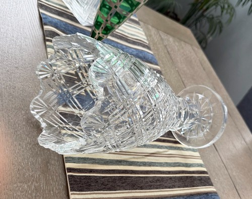 Jarrón de cristal de 13” con patas pesadas GRANDE centro de mesa (sinclaire/lujo de colección) - Imagen 16 de 20