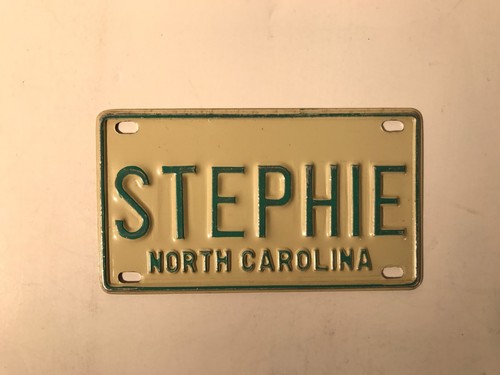 Vintage Personalized North Carolina Mini Bike Bicycle Vanity Metal License Plate - Picture 91 of 97